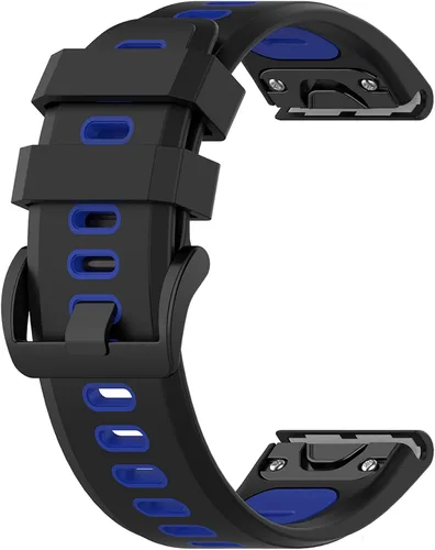 Miniatura 6 de Compatible con Garmin Fenix 6X Sapphire Band para mujeres y hombres, bandas de repuesto de silicona Quickfit de 0.86 pulgadas (1.024 in), correas