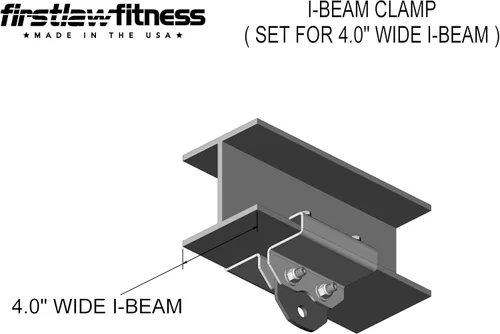 Miniatura 2 de Firstlaw Fitness 1000 LBS I-Beam Clamp - Multi-Sports Made in The USA