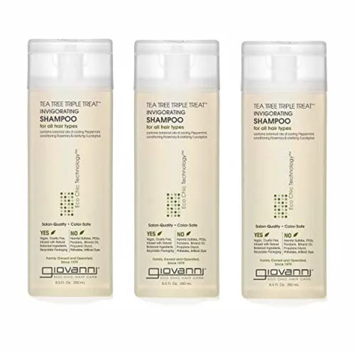 Miniatura 8 de Shampoo Giovanni Triple Treat de árbol de té, 8.5 oz
