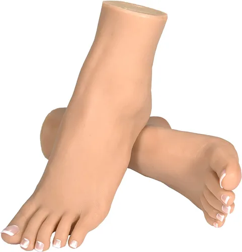 ZHY Lifesize - 1 par de maniquíes femeninos de silicona con diseño de calzado, diseño de calzado, diseño de calcetín con uñas (color trigo)