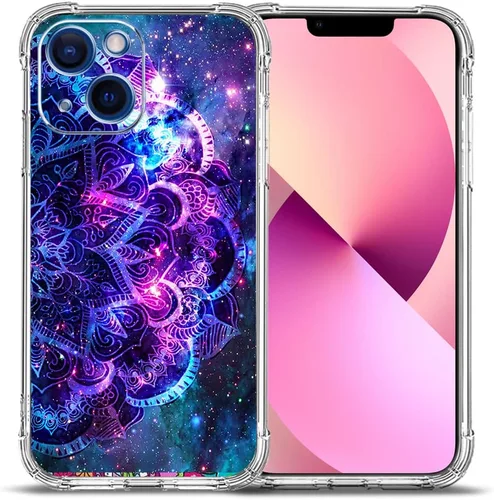 Miniatura 17 de Funda para iPhone 13 Pro Max, protección contra caídas de flores de mariposa azul, rosa, a prueba de golpes, carcasa protectora de cuerpo completo
