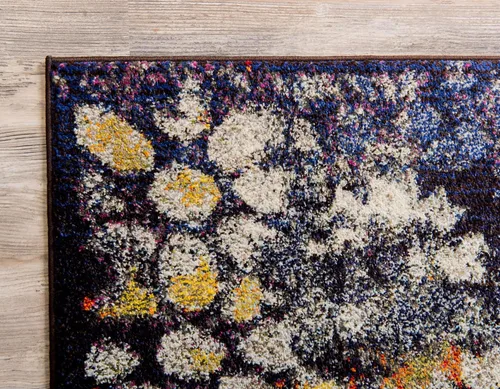 Miniatura 9 de Unique Loom Vita Collection - Alfombra tradicional saturada de medallones florales saturados sobre teñidos, 2 pies 2 pulgadas x 3 pies, azul Azul