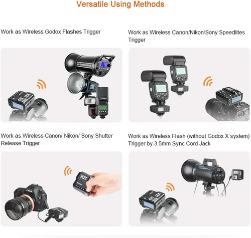 Miniatura 6 de Godox Transmisor inalámbrico X2T-C TTL, 1/8000s HSS, conexión Bluetooth, 5 botones de grupo separados, rueda de control reubicada, nuevo bloqueo