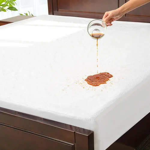 Miniatura 8 de Cleva Home Protector de colchón 100% impermeable, bolsillos profundos que se adaptan a hasta 18 pulgadas, funda de rizo suave y transpirable sin