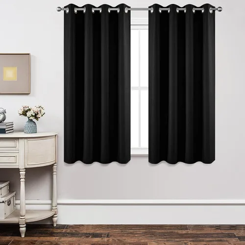 Miniatura 100 de Joydeco - Juego de 2 paneles de cortinas opacas de 63 pulgadas, 2 cortinas largas con aislamiento térmico burg, cortinas de oscurecimiento