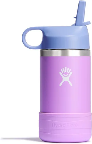 Miniatura 19 de Hydro Flask Botella de agua para niños para la escuela, acero inoxidable y aislada con tapa de pajita, 18 onzas en dalia Dahlia