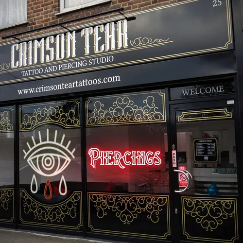 Miniatura 4 de Letrero de neón de piercings grandes, especialmente diseñado para letreros de estudio de tatuajes, letreros decorativos LED súper brillantes