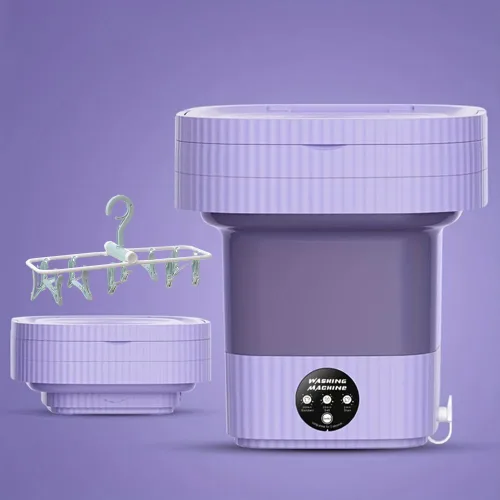Miniatura 2 de Lavadora portátil, mini lavadora de alta capacidad de 10 litros con 3 modos de limpieza profunda, lavado medio automático, mini lavadora plegable