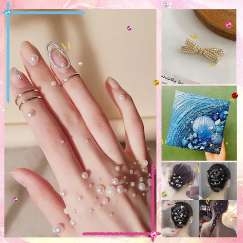 Miniatura 4 de 2064 calcomanías de diamantes de imitación, autoadhesivas, 4 colores, 12 hojas de diamantes de imitación para el cabello para hacer manualidades