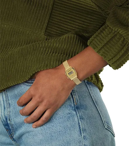 Miniatura 4 de Casio - Reloj digital de cuarzo para mujer con pulsera de acero inoxidable macizo