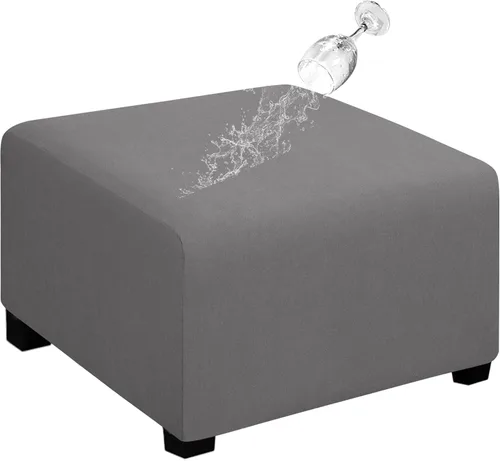 Miniatura 41 de Easy-Going Funda para Otomán Elástica 100% Doble Impermeable Rectangular Plegable Taburete de Almacenamiento Protector de Muebles Funda Suave
