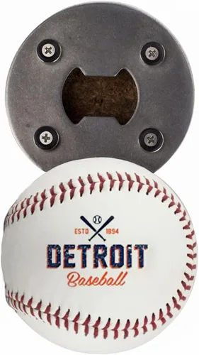Miniatura 18 de Abrebotellas Chicago C, hecho de una pelota de béisbol real, el abrelatas de béisbol, captador de tapas, imán para nevera