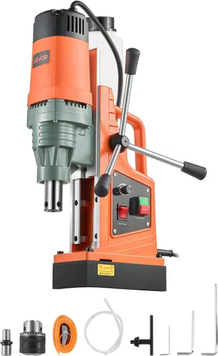 Miniatura 13 de VEVOR Prensa de Taladro Magnético, 1300W 3.99 cm de Diámetro de Taladro, Taladro Magnético Portátil de 2922 lbf de Potencia, 810 RPM, Máquina