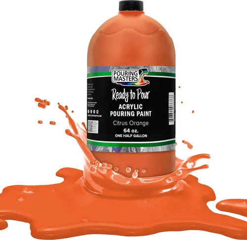 Miniatura 20 de POURING MASTERS Pintura Acrílica Roja Carmesí Lista para Verter - Premium de 8 Onzas Premezclada a Base de Agua - para Lienzo, Madera, Papel, Rojo