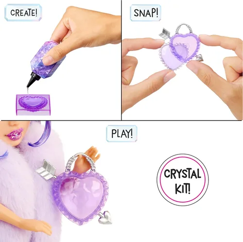 Miniatura 3 de Rainbow High Creative Crystals Violet - Muñeca de moda púrpura de 11 pulgadas con kit Make It de accesorios de cristal, anillo para ti, bricolaje