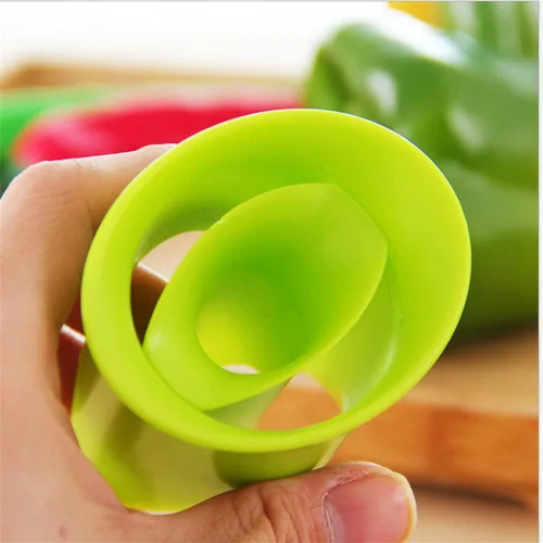 Miniatura 3 de Removedor de núcleo de semillas de pimienta, juego de descorazonadores de frutas y verduras de 2/4, herramienta para quitar descorazonadores de 2