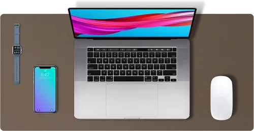 Miniatura 194 de Aothia - Protector de escritorio de cuero sintético, base para mouse, superficie antideslizante e impermeable para escribir y para laptop