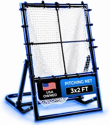 True Strike - Red de lanzamiento de 4 agujeros, portátil y plegable para béisbol y softbol, fácil almacenamiento, precisión de lanzamiento y