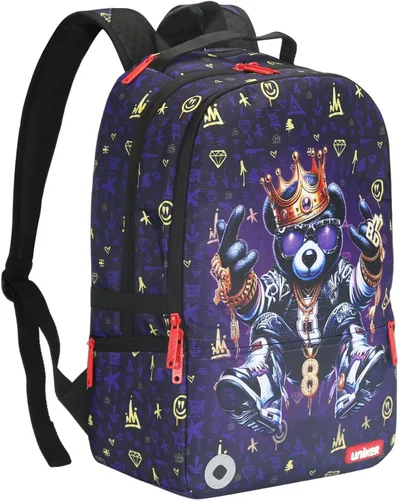 Miniatura 23 de Mochila Graffiti, mochila de diseñador para laptop para trabajo de 15.6 pulgadas, mochila resistente al agua para computadora, Anónimo, Grande