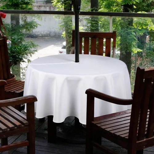 Miniatura 40 de Melaluxe - Mantel impermeable resistente a las manchas para exteriores con agujero para sombrillas y cremallera