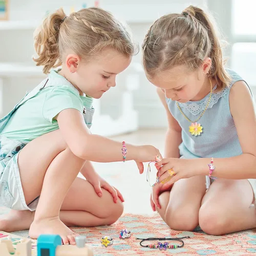 Miniatura 8 de Joyería para niñas de BeAndge, juguetes para niñas de 4-6, 4-5 años, conjunto de joyería para niños pequeños para disfrazarse y vestirse de 6-8
