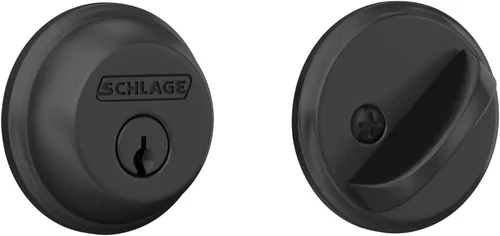Miniatura 4 de Schlage - Cerrojo con llave de 1 lado, la más alta seguridad residencial, negro mate, B60 N 622