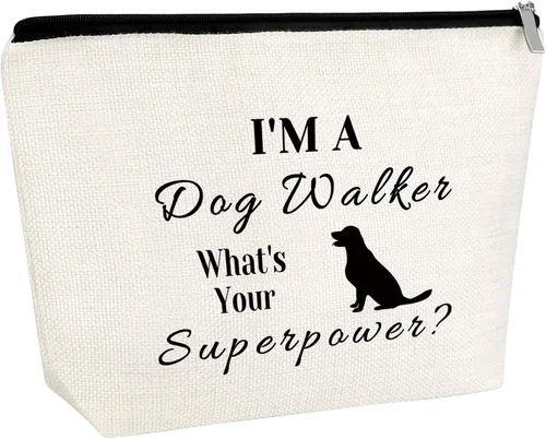 Bolsa de maquillaje Dog Mom - Regalos para amantes para mujeres y mamá de piel - Bolsa de cosméticos para mascotas para nuevos dueños de perros y