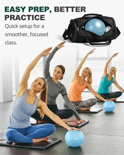 Miniatura 7 de Trideer Pelota de pilates de 9 pulgadas, pelota de ejercicio pequeña para yoga, entrenamiento de núcleo, terapia física, equilibrio, estabilidad