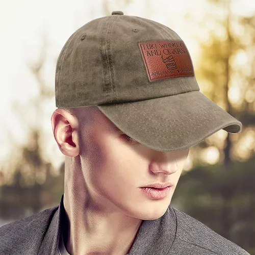 Miniatura 174 de Philysonic Funny Hat I Like Whisky and Cigars and Maybe 3 People Sombreros para Hombres Gorras de Béisbol Gorras Ajustables
