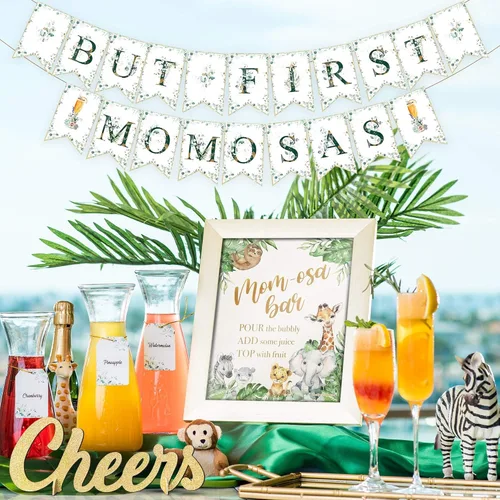 Miniatura 10 de Kit de barra de elefante Momosa, decoración de baby shower de elefante para niños y niñas o fiesta de revelación de género neutro, decoración