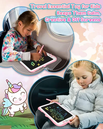 Miniatura 3 de Tableta de escritura LCD para niños, tableta de dibujo colorida de 8.5 pulgadas, juguete de unicornio para niñas y niños de 3, 4, 5, 6, 7, 8 años