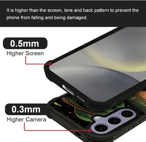 Miniatura 3 de CARLOCA Funda compatible con Samsung Galaxy A13 5G con patrón de camino del desierto naranja alienígena, antideslizante, cuatro esquinas, absorción