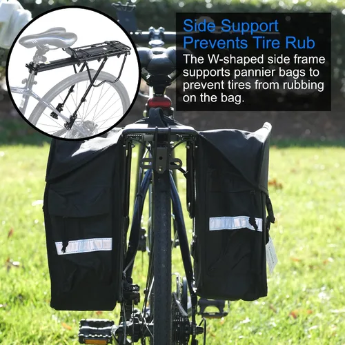 Miniatura 4 de Lumintrail Portaequipajes de bicicleta con capacidad de peso de 20 libras para bolsas de maletero y asa de liberación rápida