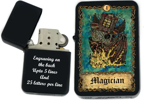 Miniatura 32 de Tarjeta de tarot personalizada, mazo de tarot de huesos eternos mayores, tarjetas coloridas, regalos coleccionables únicos, encendedores a prueba