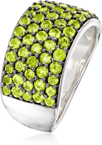 Miniatura 3 de Ross-Simons Anillo de peridoto multihilera de 2,30 qt t en plata de ley
