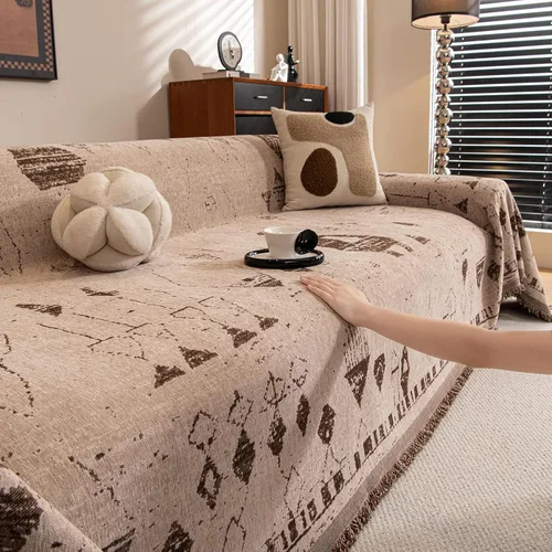 Miniatura 31 de ROOMLIFE Funda de sofá con estampado de leopardo para sofá de 3 plazas, lavable, protector de muebles para perros, funda de sofá suave