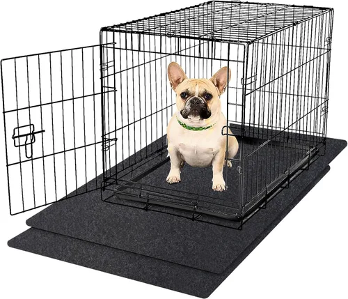 Miniatura 8 de Almohadilla para jaula de perro, absorbe la orina, impermeable, antideslizante, lavable, almohadilla para entrenamiento de perrera - debajo