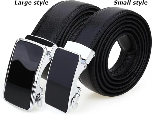 Miniatura 3 de Cinturón de trinquete de cuero para hombre y mujer, tijeras de regalo, ancho del cinturón 1.18 pulgadas o 1.37 pulgadas, longitud 52 pulgadas