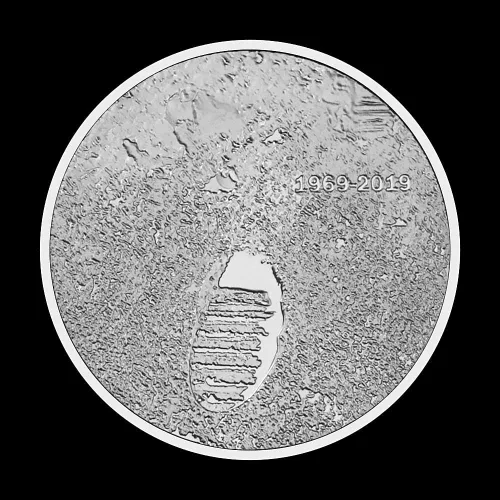 Challenge Coin Apollo Aniversario Humanos Primer aterrizaje Monedas Conmemorativas Plata plateado