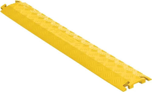 Miniatura 10 de Checkers Protector de cable ligero de 1 canal de 3 pies de largo para múltiples líneas de 0.5 pulgadas, cubierta de cable de piso para pasarelas