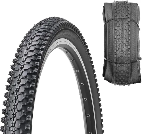 Miniatura 5 de Hycline Paquete de 2 neumáticos para bicicleta de montaña: neumáticos de bicicleta plegables de repuesto de 20/24/26/27.5 pulgadas resistentes al