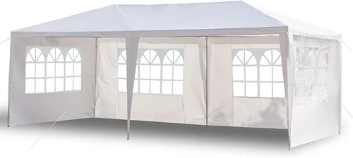 Miniatura 13 de Tienda de campaña instantánea de 10 x 10 pies para fiestas, carpa para exteriores, refugio impermeable y portátil con tela de polietileno, tubos