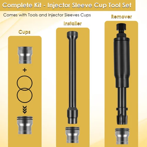 Miniatura 3 de Yoursme Herramienta de instalación de extracción de copa de manga inyector con kit de piezas para Caterpillar Cat 3126B C7 C9 con inyectores