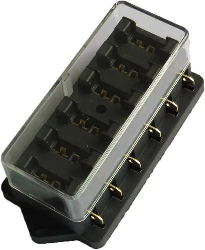 ESUPPORT Car Truck 6 Way Circuito Estándar ATO Blade Caja de fusibles Bloque Titular 12V 24V 6 vías