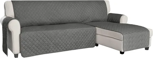 Miniatura 12 de ISSUNTEX - Fundas de sofá seccional para perros, funda reversible en forma de L para sofá, protector de chaise lounge resistente al agua