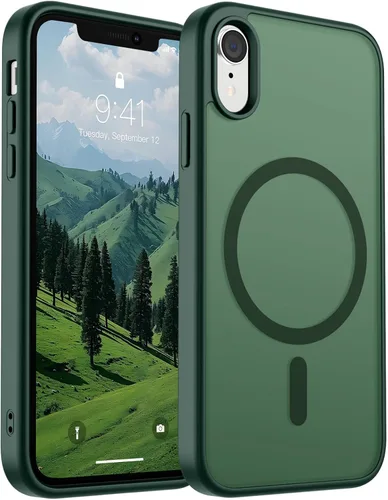 Miniatura 51 de SUPFINE Funda magnética para iPhone 11 Pro Max (compatible con MagSafe) (protección contra caídas de grado militar), delgada, translúcida mate, a