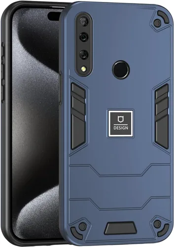 Funda compatible con Huawei Y9 Prime (2019), compatible con Huawei Y9 Prime (2019) 4G STK-L21 2 en 1 [PC duro + TPU], funda de teléfono azul