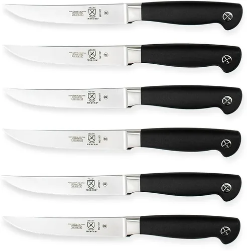 Miniatura 6 de Mercer Culinary Genesis - Juego de cuchillos para carne, borde liso, alto carbono, 5 pulgadas