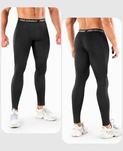 Miniatura 2 de Niksa Paquete de 13 pantalones de compresión para hombre, leggings deportivos de alto rendimiento, mallas de gimnasio para correr, yoga