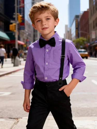 Miniatura 57 de A&J DESIGN Conjunto de ropa formal para niños pequeños con tirantes y tirantes